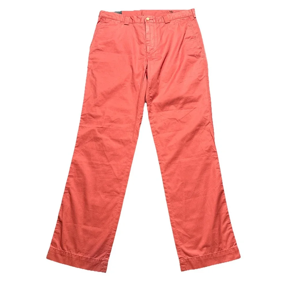 NWT Polo Ralph Lauren Suffield Chino Pants Mens 34x32 Salmon Pink Golf Preppy